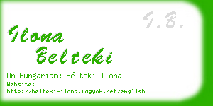 ilona belteki business card
